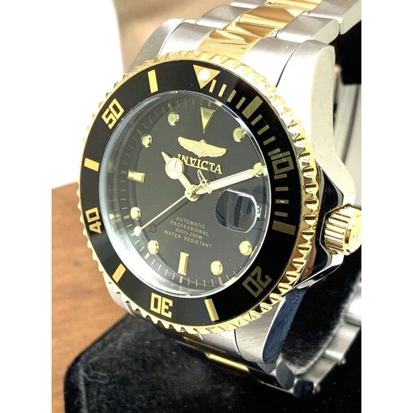 Invicta Men's Watch 36973 Pro Diver Automatic Black Dial Two Tone Steel 44mm - Picture 14 of 15